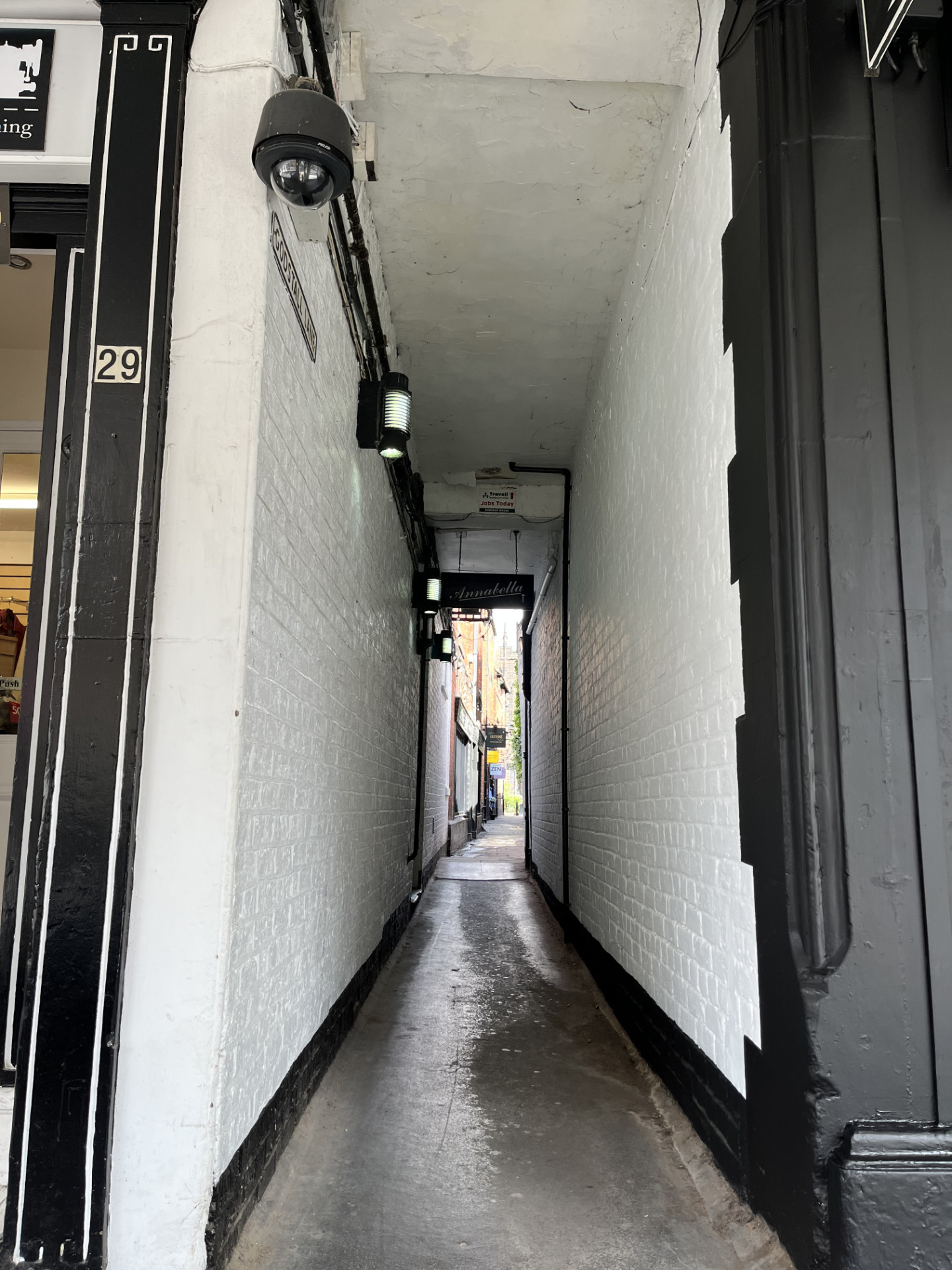 External alley way of Eastgate refurbishment commercial space, Chester, Cheshire, 2023