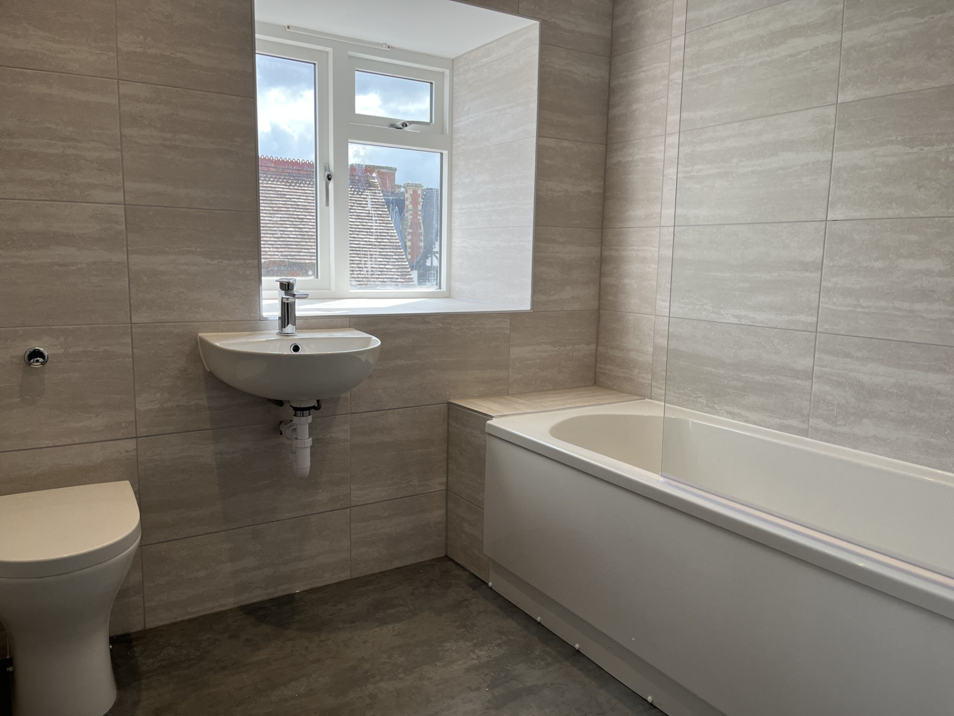 Penthouse bathroom at 19 Eastgate, Chester, Cheshire, 2023
