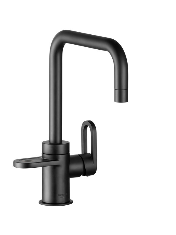 The Hotspot Titanium Tap - Filtered Hot and Cold water as
                depicted here in matt black finish